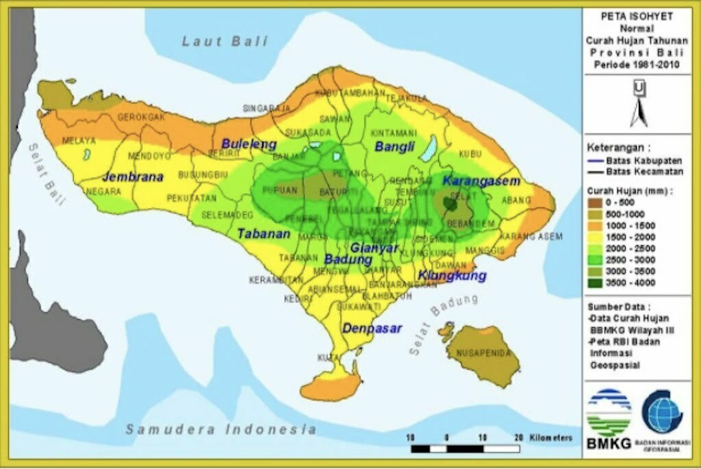 rain map Bali